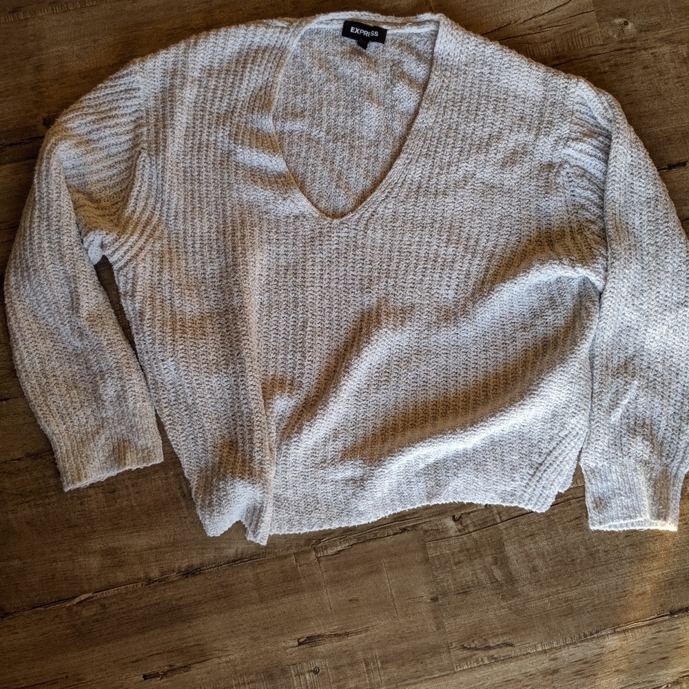 Express cream sweater
